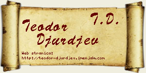 Teodor Đurđev vizit kartica